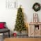 6ft. Pre-Lit Flat Back Montreal Mountain Pine Artificial Christmas Tree, White LED Lights
